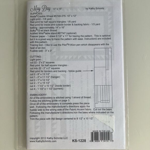 Baby Bovines By Debbie Mumm & May Day By Kathy Schmitz Quilting Patterns - Picture 3 of 5